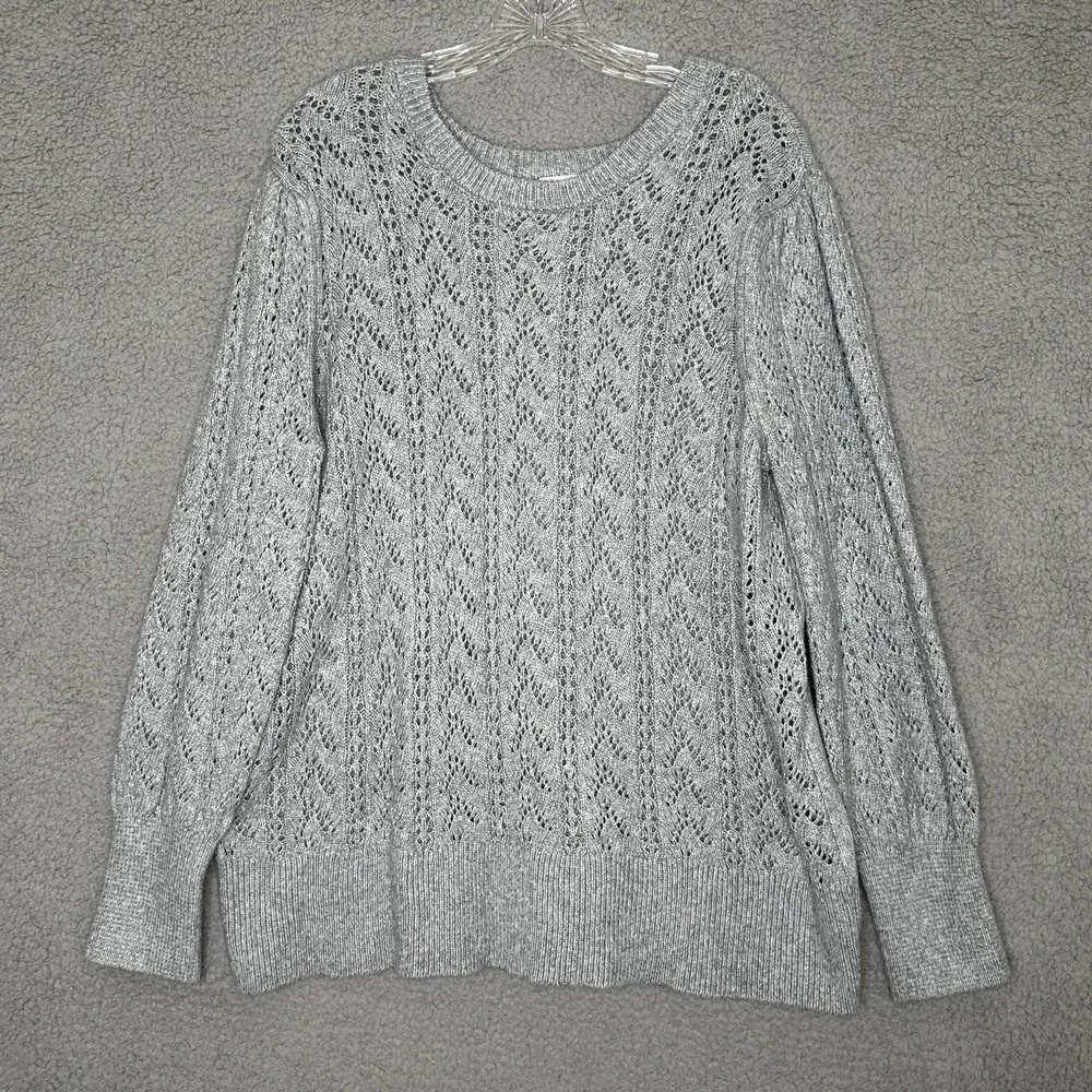 Liz Claiborne Cable Knit Sweater Womens Sz XL Y2K Cable Knit Boho Cozy Y2K - Picture 1 of 9